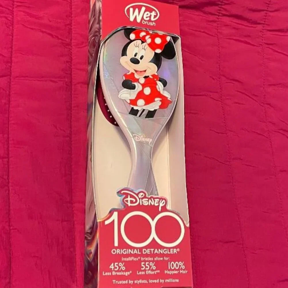 BRAND NEW ~ WET BRUSH ~ DISNEY MINNIE MOUSE 100 ~ ORIGINAL DETANGLER BRUSH